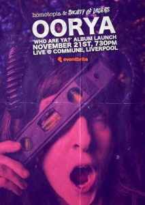 Oorya album launch poster. Liverpool 2025