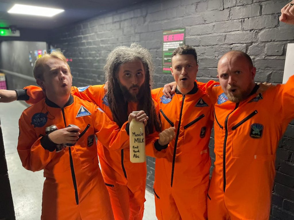 Mr Ted in astronaut outfits